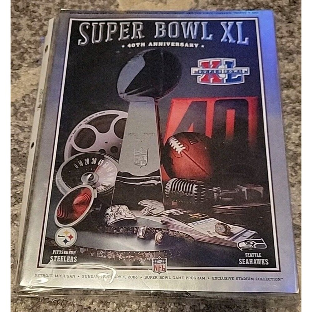 Official Game Program Super Bowl XL (40) Seattle Seahawks vs Pittsburgh Steelers